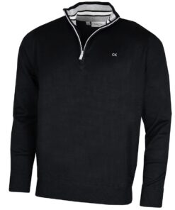 Calvin Klein Bruyère Demi-Zip Doux Sweatshirt Pullover Homme Blanc Doux Élégant Pour L'hiver