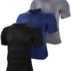 BOOMCOOL Sport pour Hommes Compression Shirt Veste à Manches Longues Outdoor Running/Formage Collants de Compression