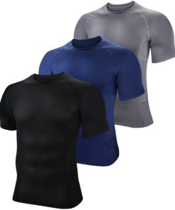 BOOMCOOL Vêtements de Sport pour Hommes Top Veste à Manches Longues Collants de Compression Cardio Training Compression