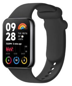 Bracelet Silicone Souple Xiaomi Mi Band 8 Pro/Xiaomi Redmi Watch 4 - Fonctionnalités Avancées - Compatible avec Différen