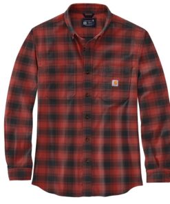 Carhartt Chemise Homme Matériau en flanelle Carreaux plaid Pour le travail ou de plein air