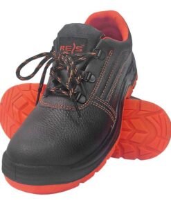 REIS Chaussures de sécurité Noir/rouge Taille 42 Utilisées par les travailleurs industriels dans les usines