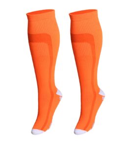 Chaussettes de compression QWUVEDS pour homme et femme - Améliorent le flux sanguin - Idéales pour la course à pied -Pro
