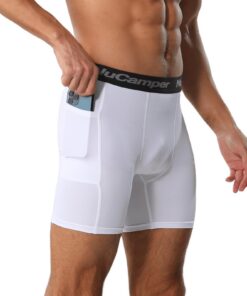 Shorts de Compression NuCamper pour Hommes Short de Sport Résistant à l'Humidité pour Runnings et Cyclisme Short de Comp