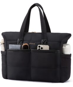 LOVEVOOKSac à main portable pour femme - Capacité grand bol sac - Ideale pour le bureau et la ville - 15'' portable + ta