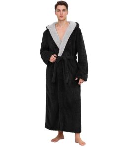 ROBE DE CHAMBRE PUTUO HIVER_hommes_polaire_douce_capuche_chaude_noel_anniversaire