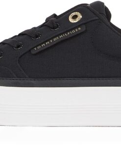 Tommy Hilfiger Essential Vulc Textile Sneakers pour Femme Chic & ComfortableWalking Shoes Tailles Disponibles Mode Femme