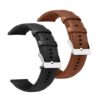 Montres en cuir 22 mm pour homme et femme - Marron et Noir - Lot de 2 avec barrettes à ressort rapides