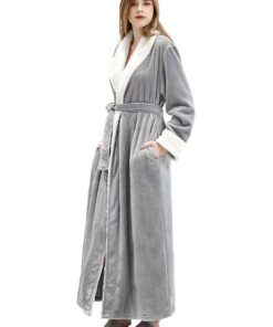ROBE DE CHAMBRE PUTUO Femme Peignoir Polaire Hiver Chaud OEKO-TEX STANDARD 100 Longue