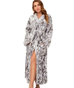 RONGTAI Peignoir long en polaire pour femme hiver chaud et doux chaud et doux feminists feminists feminism