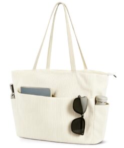 Aucuu Sac à Main Femme Grande Capacité pour Voyages et Shopping Multifonctionnel en Velours Côtelé
