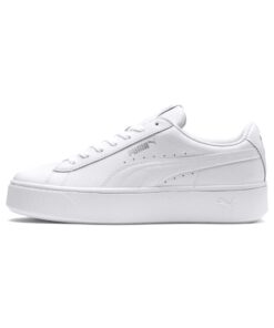 PUMA Vikky Tennis Femme | Chaussures de Tennis pour Femmes en Cuir | Professionnelles pour le Travail | Tenue Polyvalent