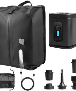 Sac sous vide pour voyage avec pompe sans fil IP67, sac réutilisable noir pour valises et sacs à dos, fenêtre visible