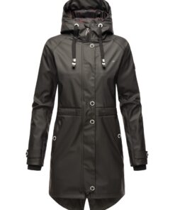 Veste de pluie imperméable Navahoo B934 avec capuche en peluche doublure pour femme