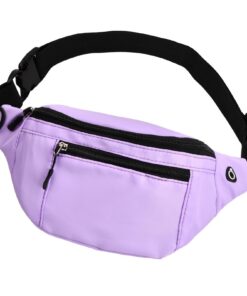 Dokeno Sac Banane Imperméable Femme Homme Randonnée Course à Pied Cyclisme (Violet)