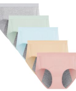 Culottes menstruelles pour femmes en coton étanches - Protection contre le sperme - Parfaites avec des tampons - Paquet