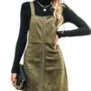 CUPSHE Robe salopette pour femme verte - Fermeture éclair - Mini robe - Robe décontractée - L размер