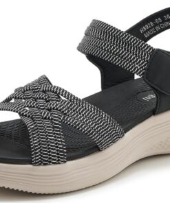 SMajong Sandales de Sport Antidérapantes pour Femme Pour L'extérieur Sandales Réglables Chaussures de Marche Soutien Voû
