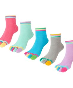 UILYNIU Lot de 5 paires de chaussettes de course à pied pour femme avec doublure en coton pour le sport, la course à pie