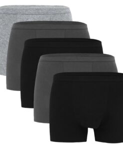 LOT DE 5 boxer coton confortable et élastique pour hommes | sans étiquette | braguette ouverte | LANBAOSI