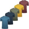 Xact T-Shirts en Coton pour Hommes - Lot de 5 - Col Rond - Comfort & Durabilité