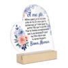 Putuo Decor Cœur Floral Acrylique - À Ma Fille - Gift Perfect pour Mesurer l'amour Maternel éloigné - Décoration Fleuri