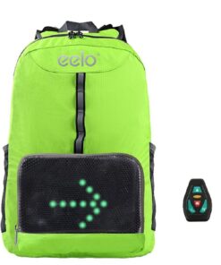 Eelo Cyglo - Sac à dos de vélo d'extérieur pour cyclistes avisés | Visibilité améliorée avec Signal LED arrière | Idéal