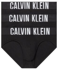 Calvin Klein Sous-vêtements Hip Briefs Homme 3pcs 000nb3607a - Base moyenne confortable pour hommes (Lot de 1)