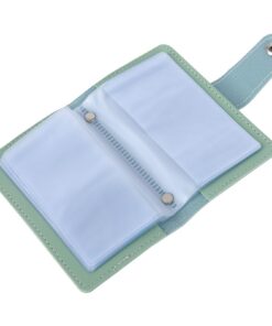 Valicaer Porte-Carte de Crédit PU Cuir Femme Homme, 24 Fentes Protection Cartes Bancaires (Vert)