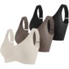 Lot de 3 Soutiens-Gorge Push Up Femme Grande Taille Sans Armature Réglables Maintien Fort Lingerie Comfit