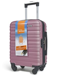 Valise KINSTON pour EasyJet - Rigide, Léger et Durable - Rose Valise KINSTON Cabine Amovible - Bagage à Main Light Pou
