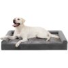 KSIIA Panier Chien Orthopédique XXL, Canapé et Fauteuil 121x76x18cm, Coussin Déhoussable Lavable OEKO-TEX