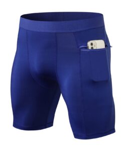 Compression Yishengwan Shorts pour Hommes - Séchage Rapide et Respirant - Court - Collants avec Poche