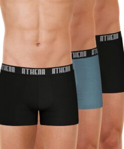 Athena Lot de 3 Boxers Homme Ecopack Basic Color - Boxers Coton - Confort et Style pour Hommes Actifs - Label OEKO-TEX®