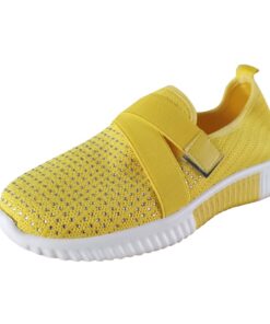 Chaussures Sketcher pour Femmes Respirantes Jaune Compensées Marche Casual Outdoor 39Fashion