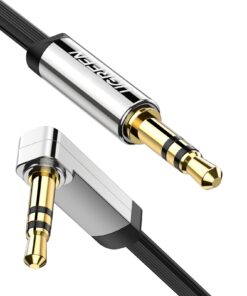 Câble Jack |5mm Mâle Mâle Plat Coudé 90 Degrés Voiture Casque Enceinte Smartphone Tablette iPod MP3 MP4 HiFi Stéréo Barr