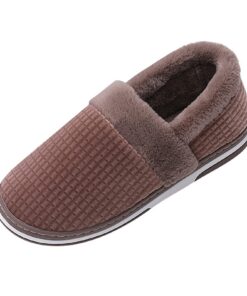 BIISDOST Pantoufles d'hiver en mousse à mémoire de forme - Douces et antidérapantes - Pour homme et femme - Enfeutre