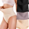 FINETOO - Slip Ventre Plat Sans Couture Haut de Cuisse pour Femme - 4 Pièces Multipack S-3XL Certification Global Recycl