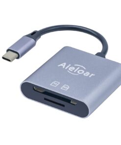 Aieloar USB C Lecteur de Carte SD Aluminium, vitesse supérieure, lit et écrit simultanément, pour photographes et voyage