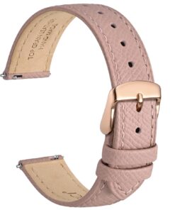 Bracelets de Montre WOCCI Grace, Qualité de Cuir de Grain Supérieur, Libération Rapide et Bandes de Remplacement Incluse