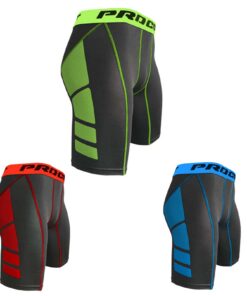 Rivccku 3 Pièces Short Compression Homme Running Collant Court de Sport Élastique et Hyper-ventilé pour Athlètes Réduisa