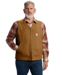 Carhartt Montana Veste en toile de canard pour homme confortable pour le travail et la conduite Coupe décontractée