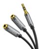UGREEN Splitter Audio Jack |5mm Mâle vers Double Jack Femelle Adaptateur Casque Écouteur Câble Stéréo pour Ordinateur Té