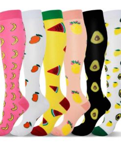 Chaussettes de Compression LEOSTEP pour Hommes et Femmes - 20-30 mmHg Idéal pour Course et Randonnée (6 Paires) Chausset