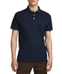 JACK & JONES Jjepaulos Polo Ss Noos Homme Polo Marine, Grande Taille, Sweater