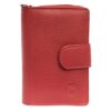 LOLUNA Portefeuille Cuir Fermeture Hermétique - Compagnon Spacieux et Fonctionnel - Idée Cadeau pour Femme - Rouge