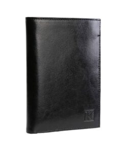 Portefeuille Cuir Noir Homme 15x11 - Best-Seller TK01 - Sac à Monnaie Élégant pour Homme - Modèle Cla
