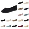 Chaussures de ballerine pour femme en tricot doux et respirant - Légères et élégantes - Orthorines ergonomiques - Chauss