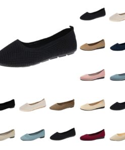 Chaussures de ballerine pour femme en tricot doux et respirant - Légères et élégantes - Orthorines ergonomiques - Chauss