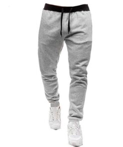Take Idea Pantalon de jogging basique pour homme - Couleur unie - Coupe droite - Tissu stretch - Pantalon de survêtement